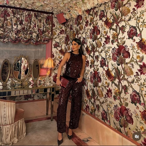 ZARA SEQUIN TOP WITH FAUX FUR HEM - Picture 6 of 13